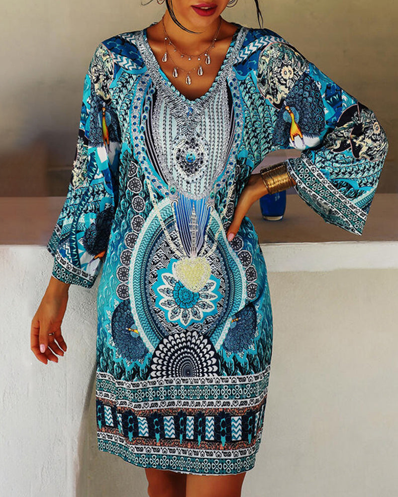 Elspeth | Vibrant Printed Boho Dress