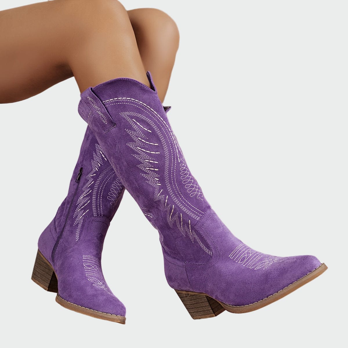 Bridget | Modern Embroidered Cowboy Ankle Boots