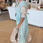 Sybil | Floral V-Neck Midi Dress