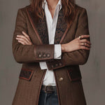 Holly | Chevron Panelled Blazer