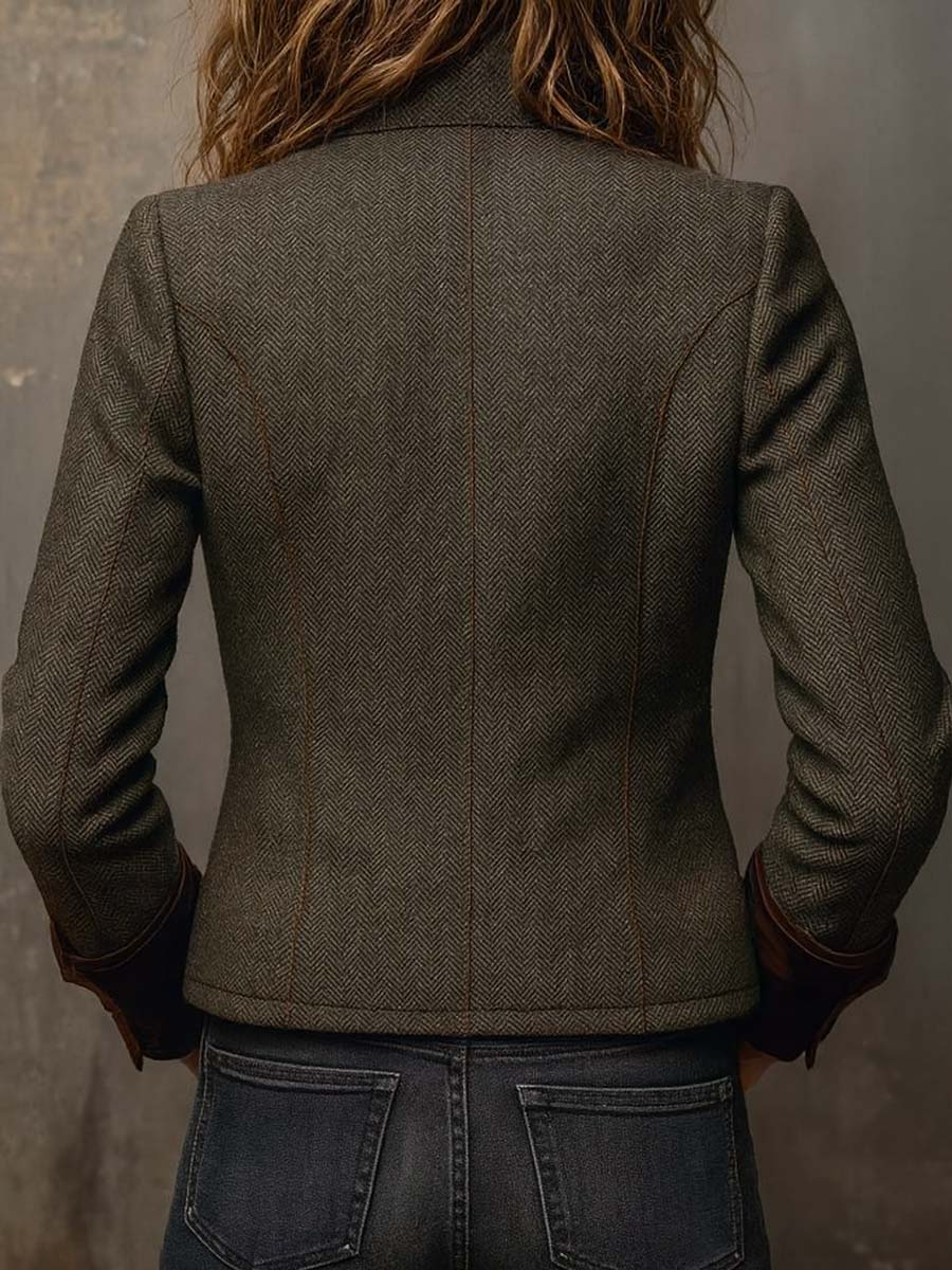 Rhoda | Heritage Herringbone Trench Coat