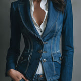 Beatrix | Classic Slim-Fit Denim Jacket with Pockets