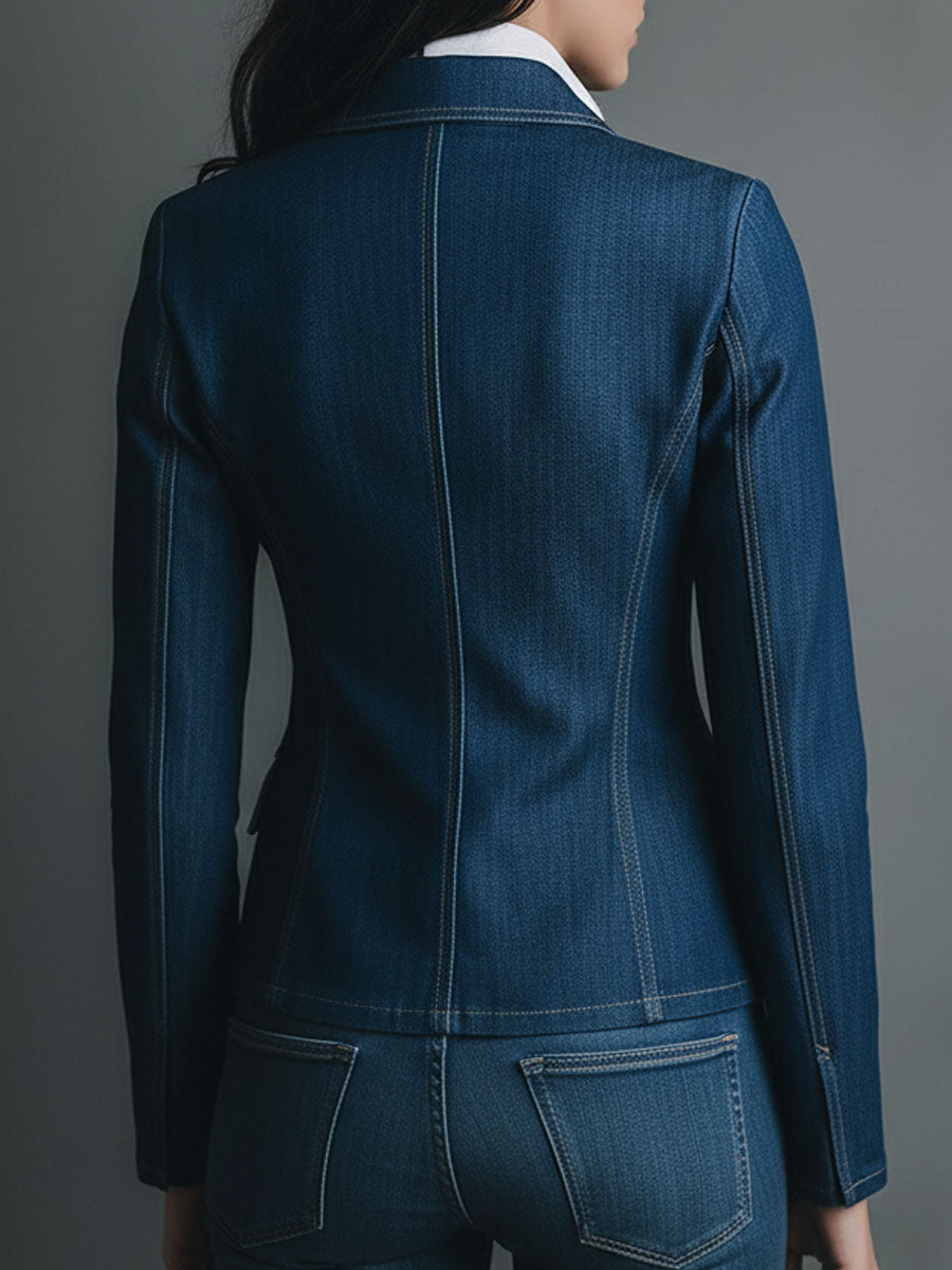 Beatrix | Classic Slim-Fit Denim Jacket with Pockets