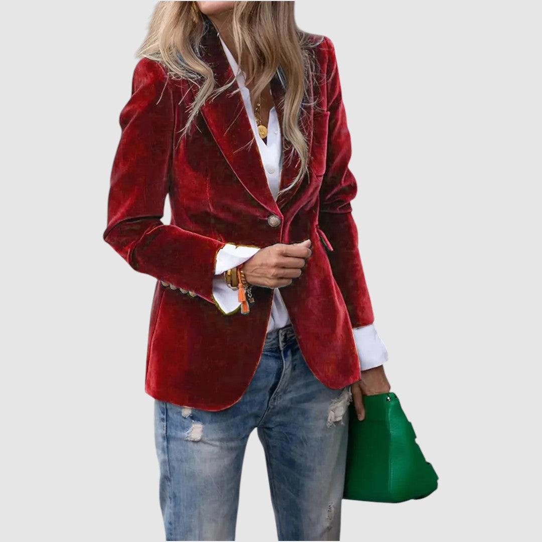 Natalie | Elegant Velvet Blazer