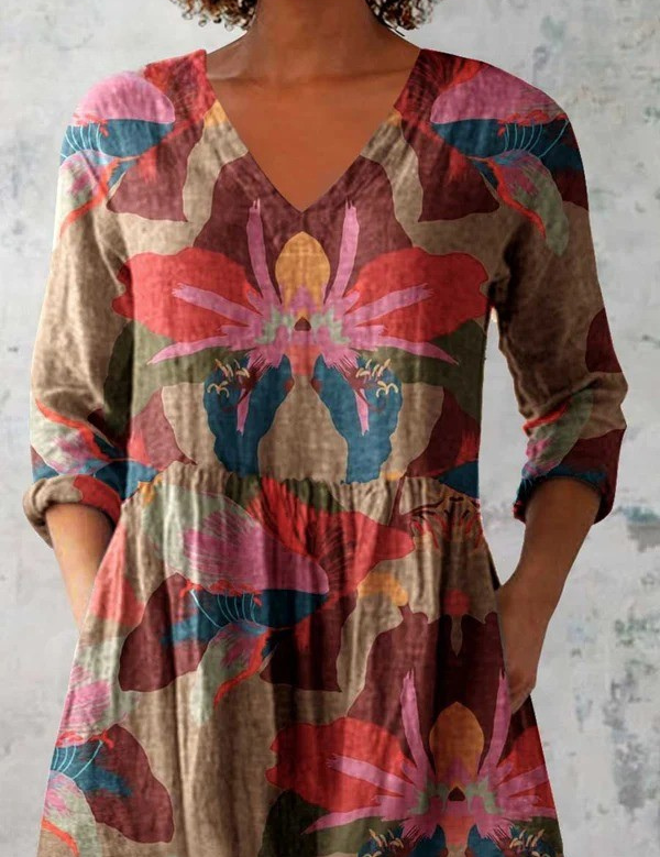 Mavis | Patterned Long-Sleeve Blouse