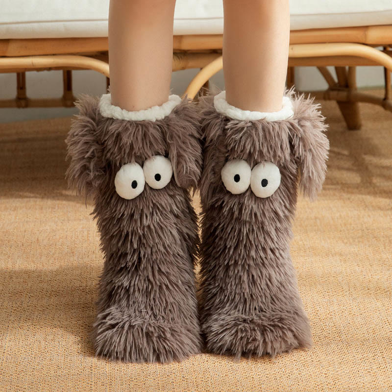 Anouk | Fluffy Monster House Socks