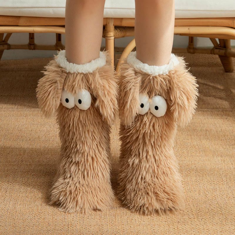 Anouk | Fluffy Monster House Socks
