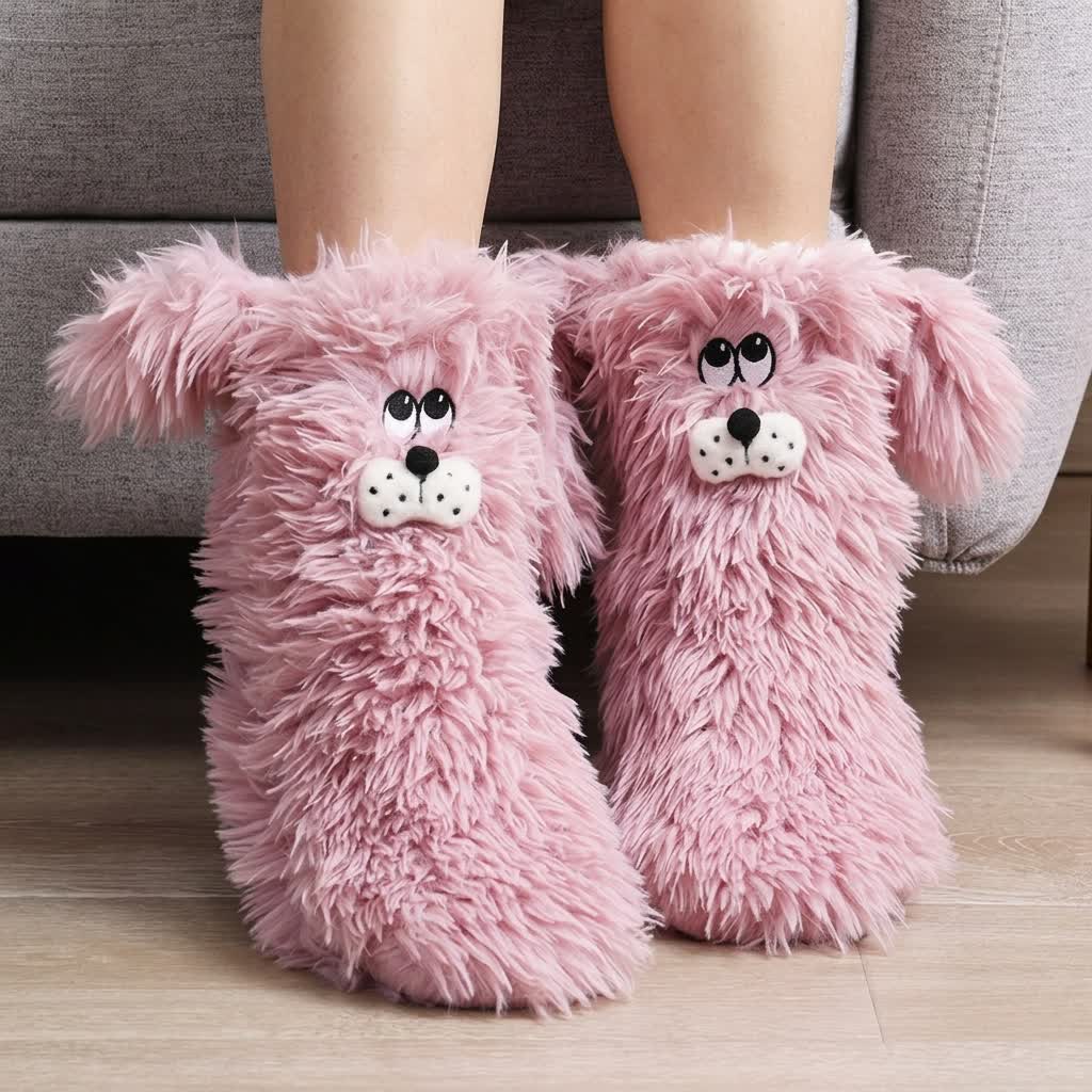 Daphne | Fluffy Dog House Socks