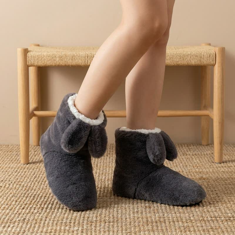 Iris | Plush House Socks with Hanging Bunny Ears