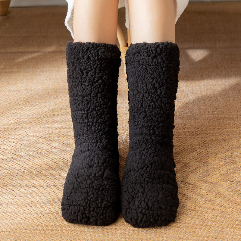 Romy | Half-height fluffy house socks (2 pairs)