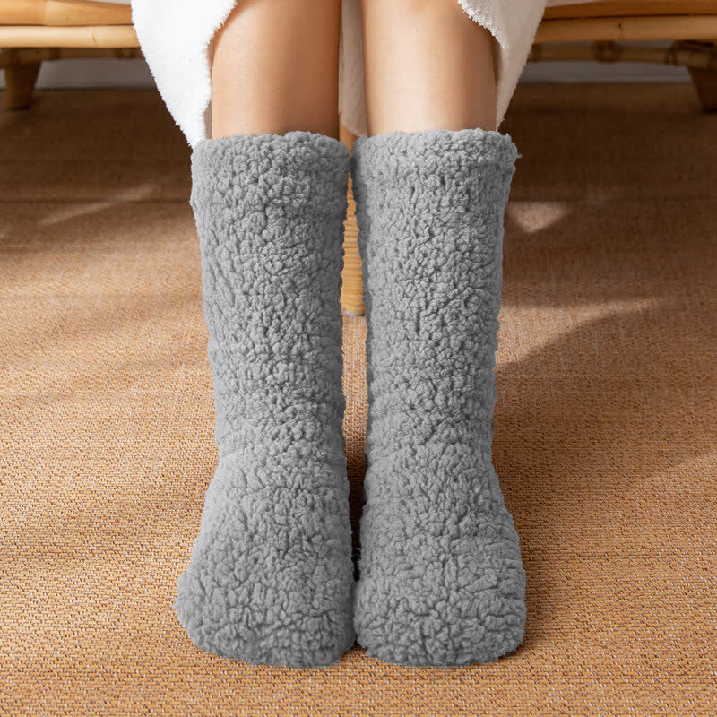 Romy | Half-height fluffy house socks (2 pairs)