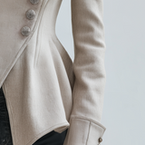 Arabella | Refined Ivory Asymmetric Button Blazer