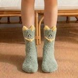 Brecht | House Socks with Cuddly 3D Kitten