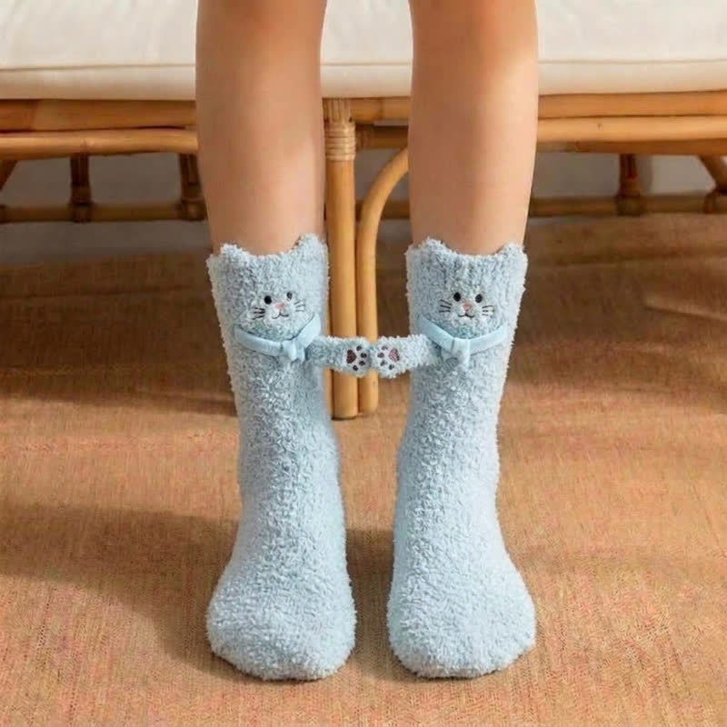 Brecht | House Socks with Cuddly 3D Kitten