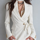 Claire | Beige Nomad Belted Jacket