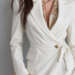 Claire | Beige Nomad Belted Jacket