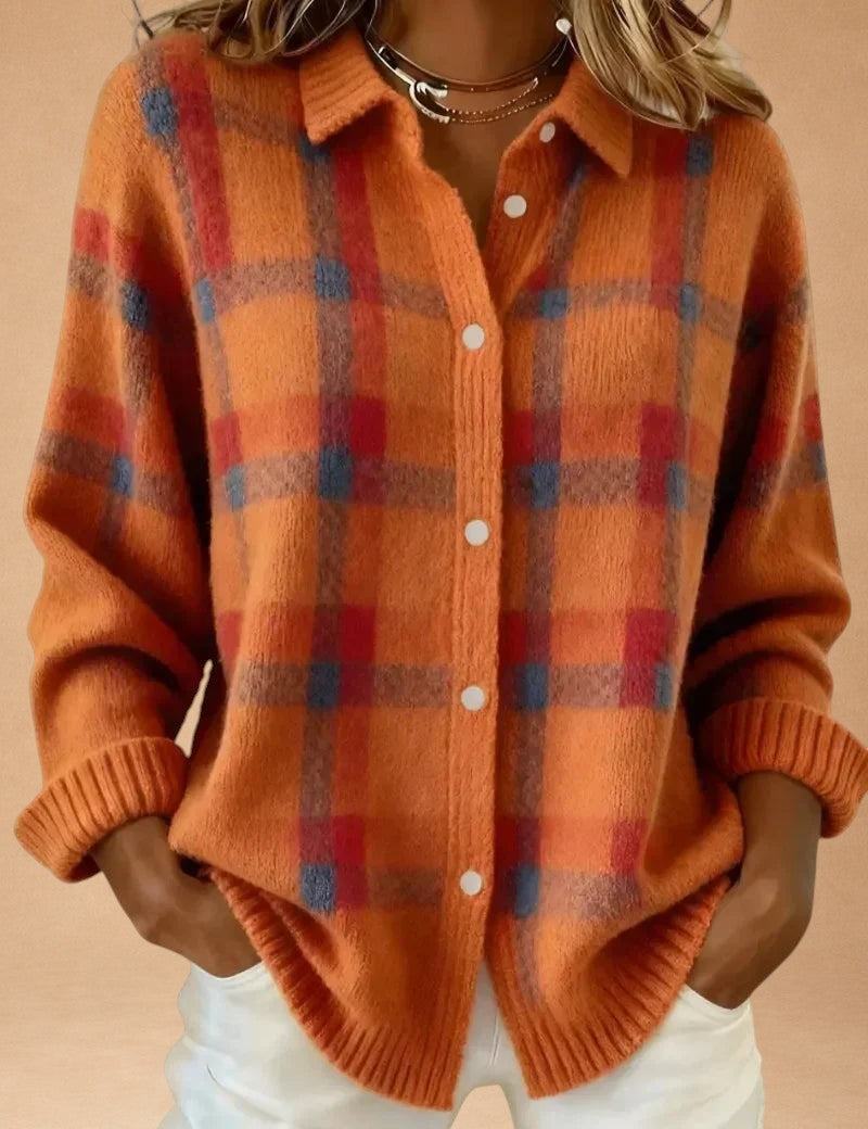 Kate | Retro Wool Contrast Cardigan