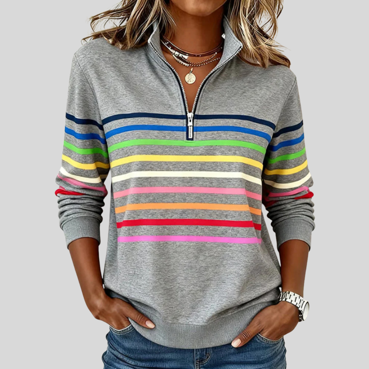 Rosie | Sporty Half-Zip Jumper