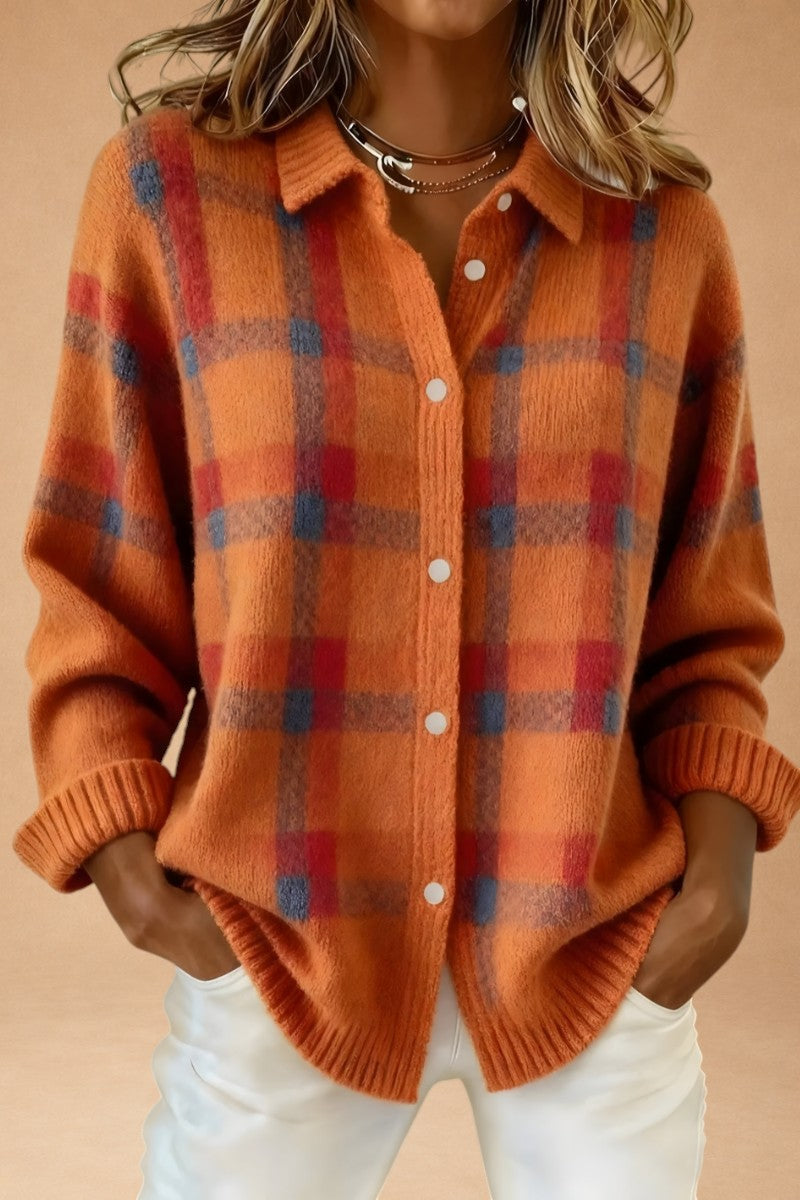 Kate | Retro Wool Contrast Cardigan