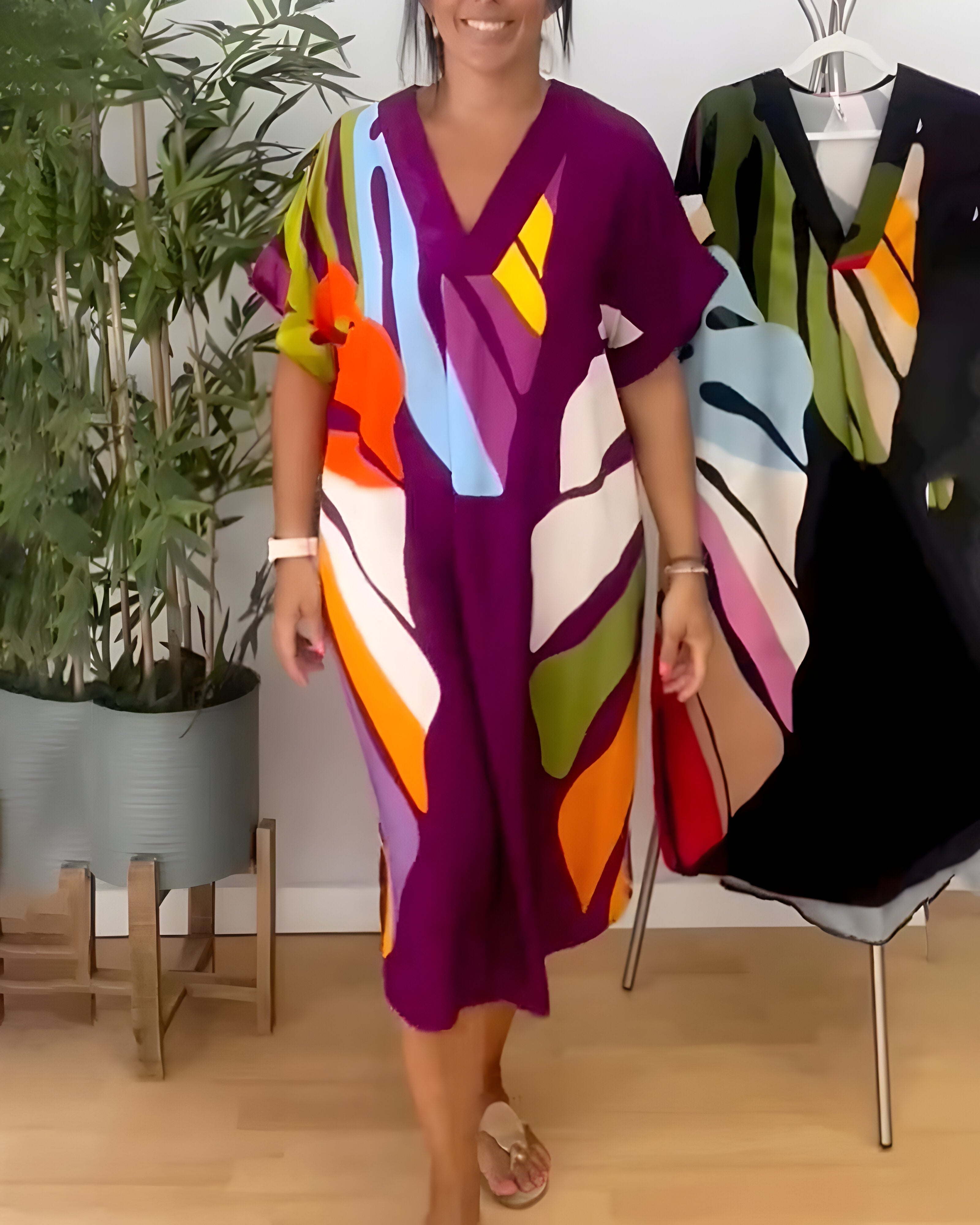 Hattie | Abstract Print Dress