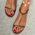 Rowena | Golden Spring Flip-Flops