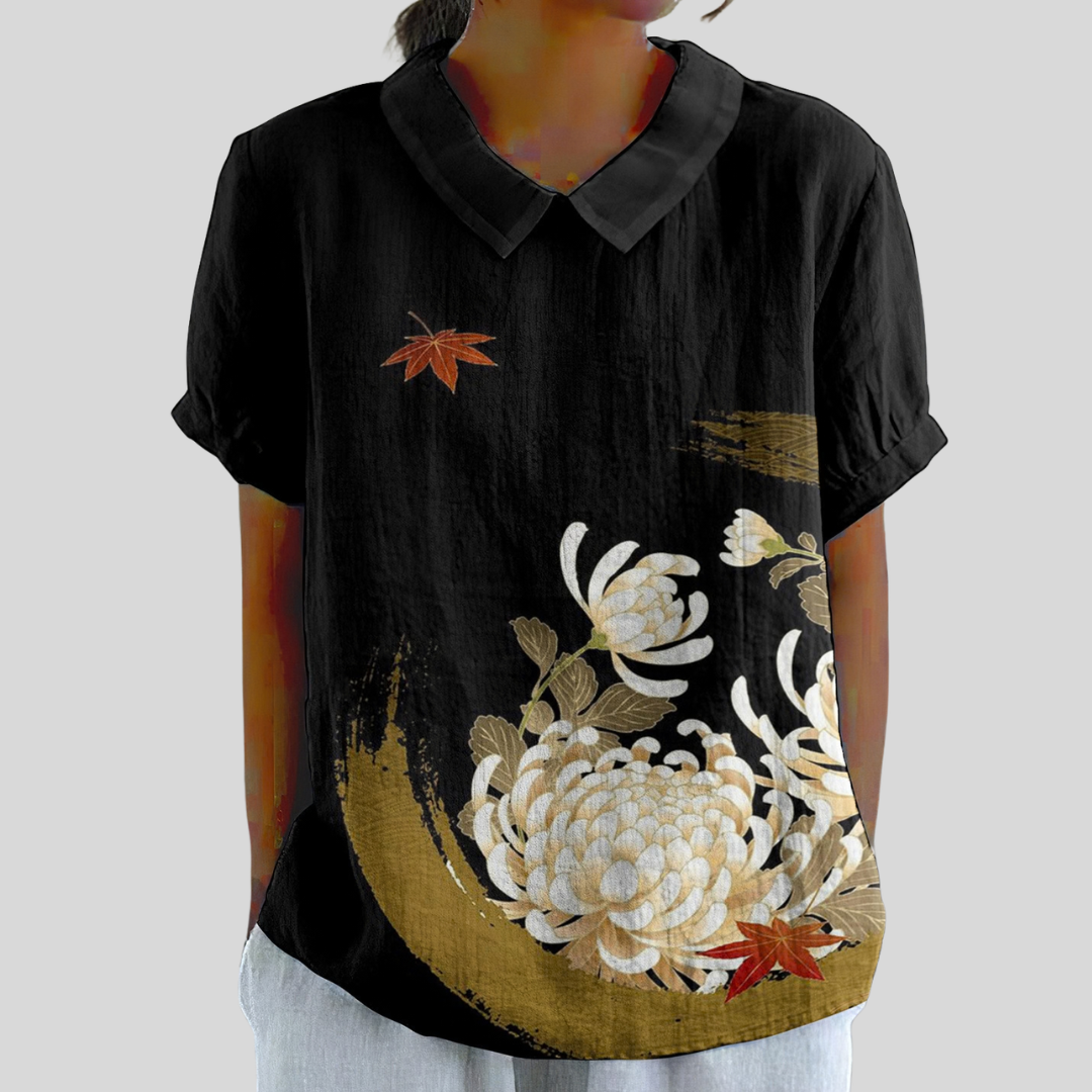 Roberta | Floral Polo Top