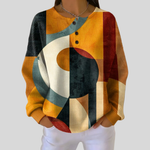 Jacqueline | Geometric Print Sweatshirt