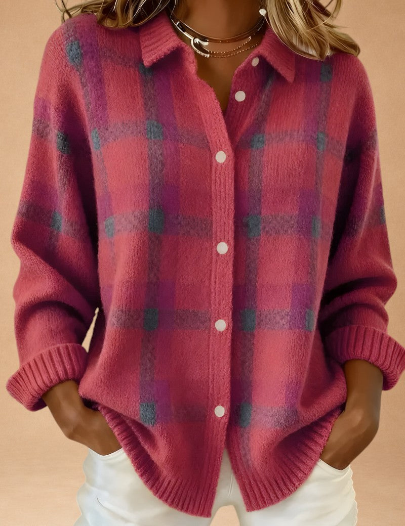 Kate | Retro Wool Contrast Cardigan