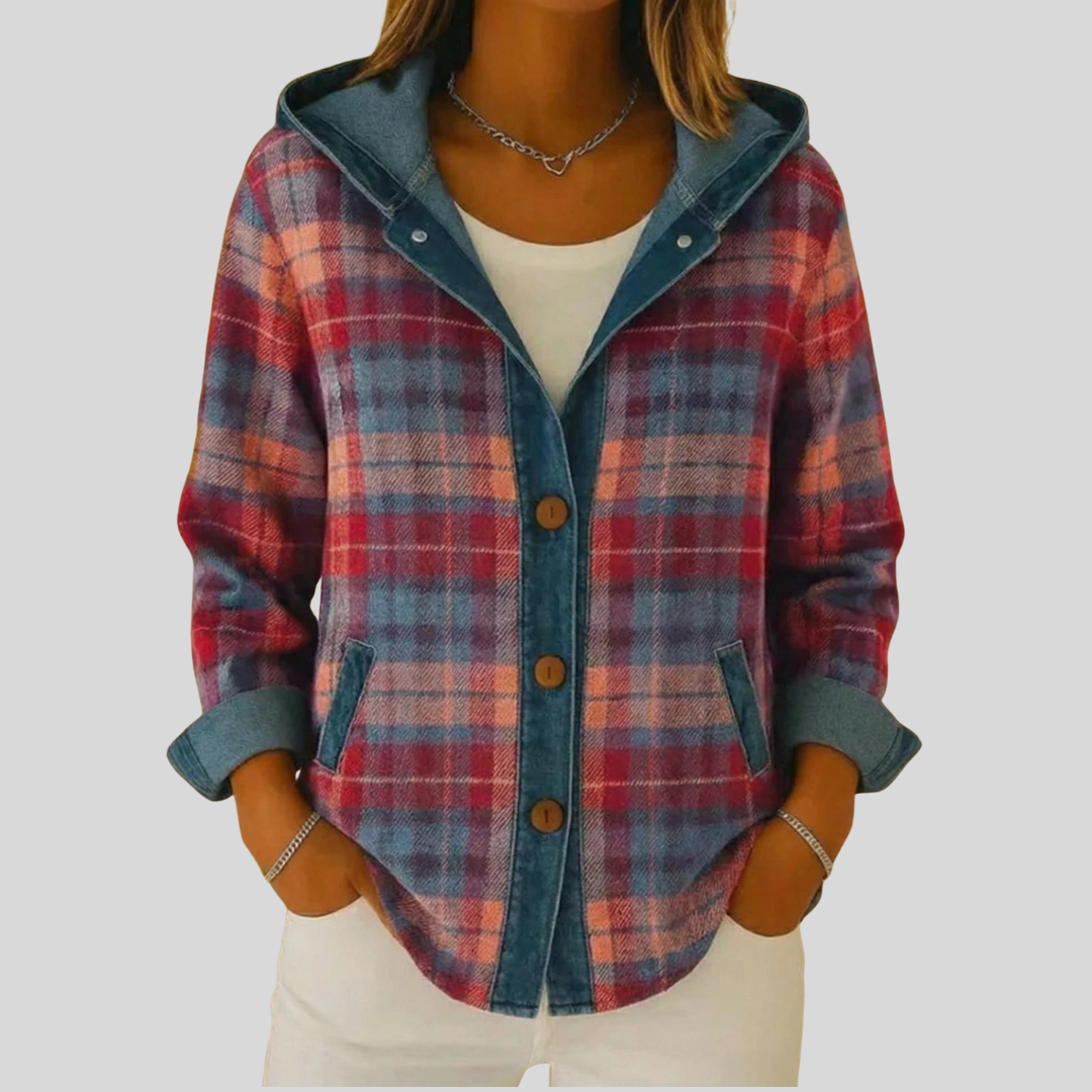 Rose | Hooded Check Overshirt