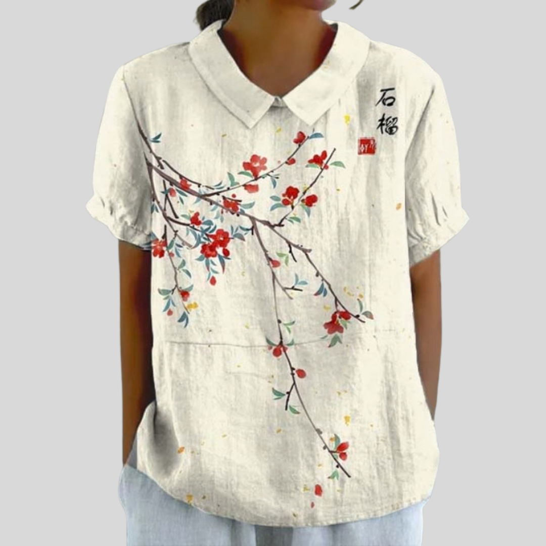 Carol | Floral Polo Top