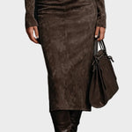 Harriet | High-Neck Long-Sleeve Midi Dress
