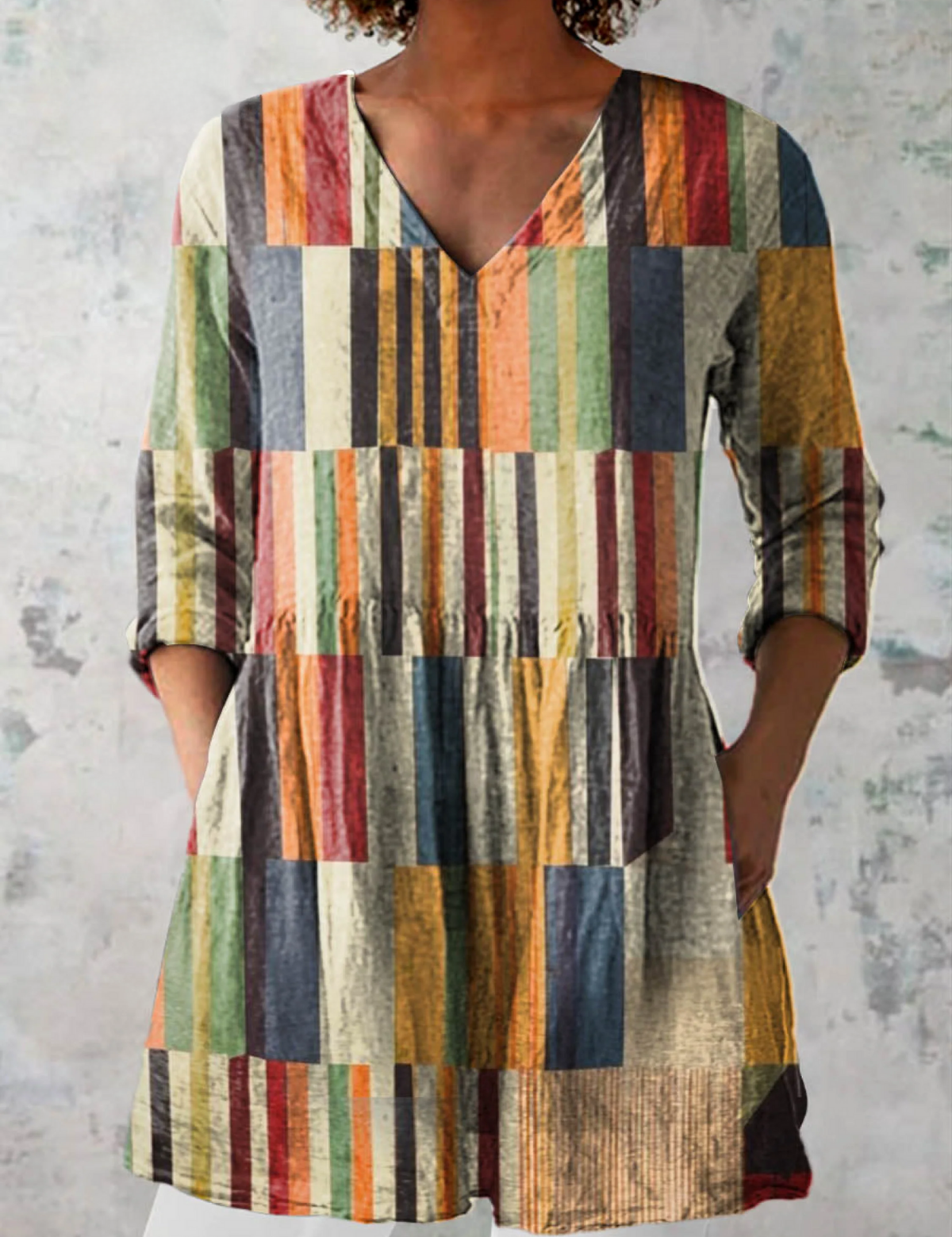 Maisie | Multicolour Long Printed Blouse