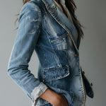 Bryony | Vintage Relaxed Washed Denim Blazer