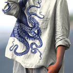 Lorraine | Comfortable T-Shirt with Octopus Tentacle Art