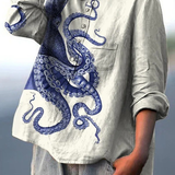 Lorraine | Comfortable T-Shirt with Octopus Tentacle Art