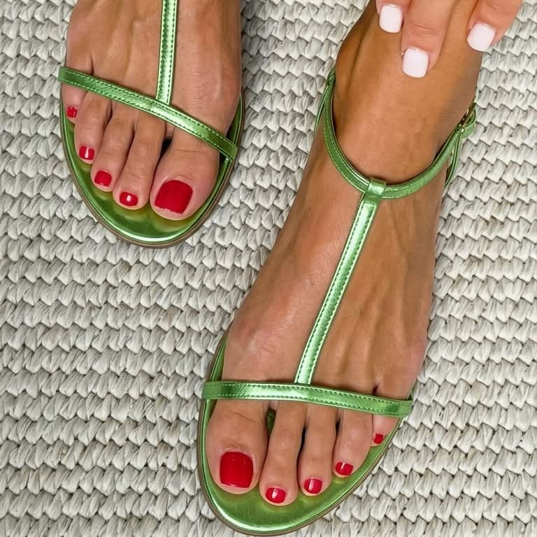 Rowena | Golden Spring Flip-Flops