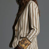 Roberta | Artistic Striped Blazer