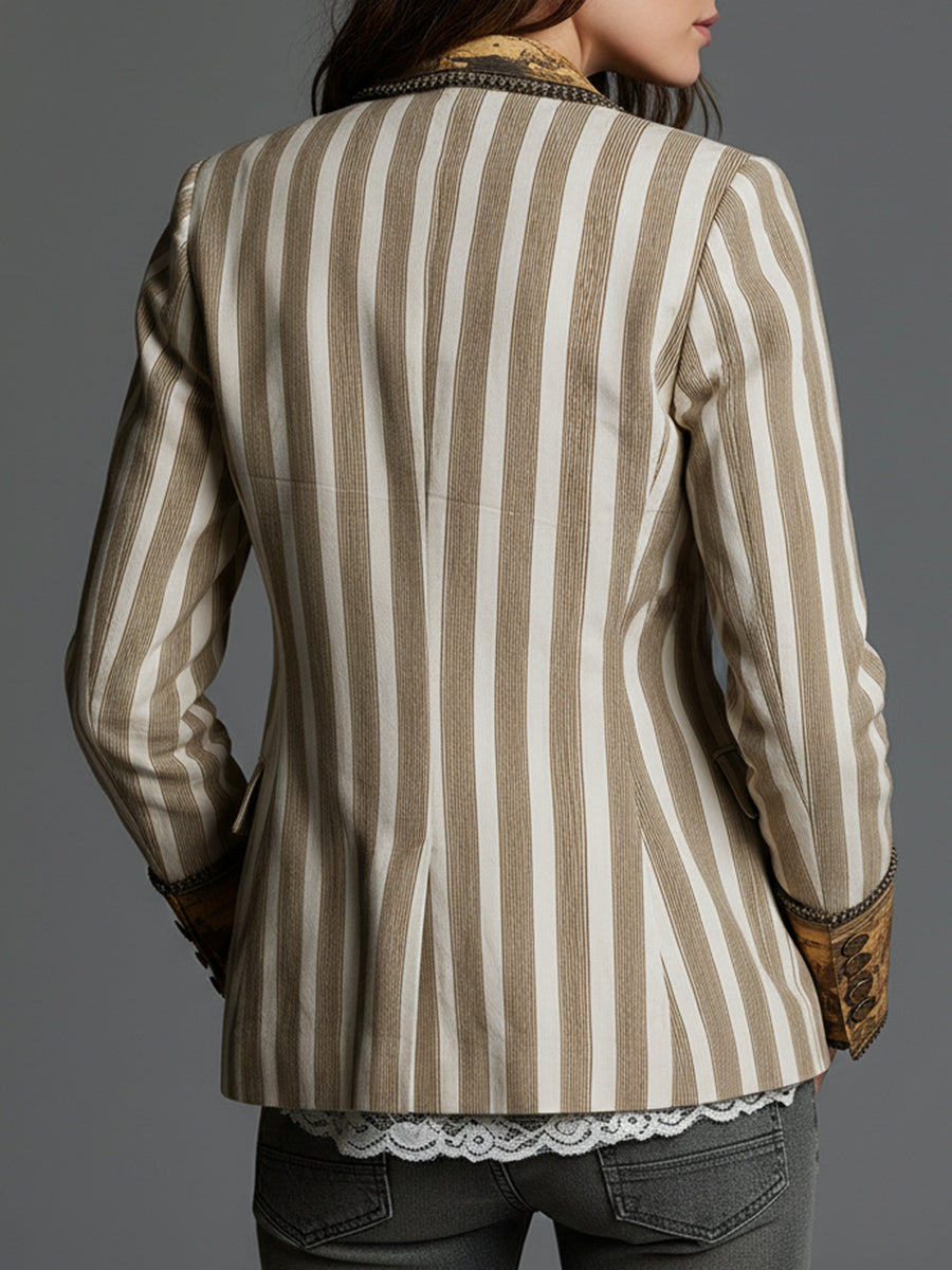 Roberta | Artistic Striped Blazer