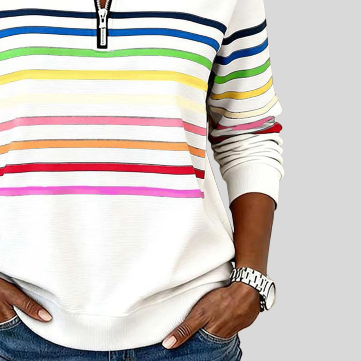 Rosie | Sporty Half-Zip Jumper