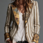 Roberta | Artistic Striped Blazer