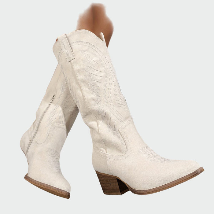 Bridget | Modern Embroidered Cowboy Ankle Boots