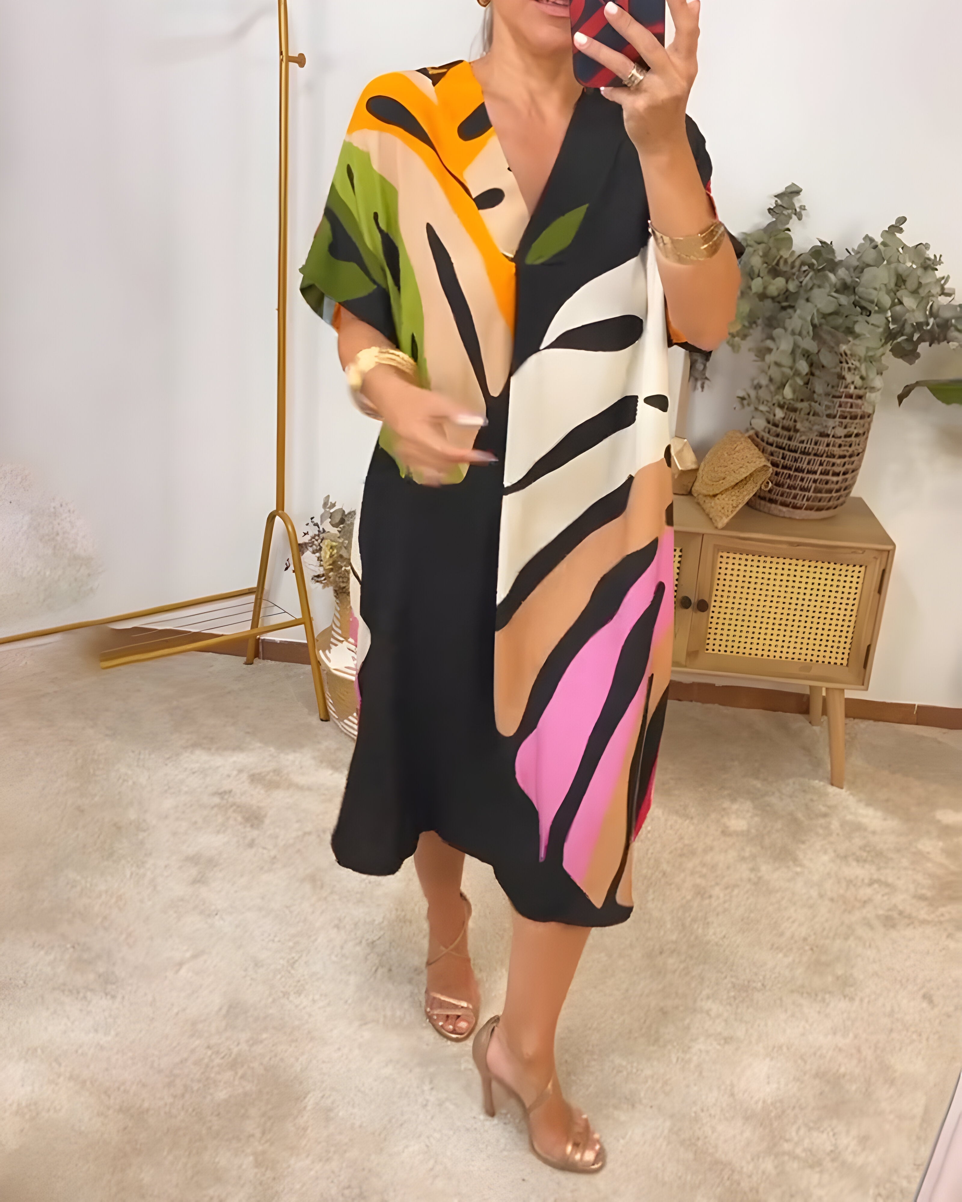 Hattie | Abstract Print Dress