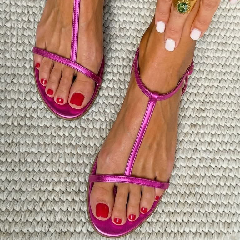 Rowena | Golden Spring Flip-Flops