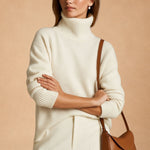 Flora | Sixtine Women's Roll-Neck Jumper, Soft Elegance