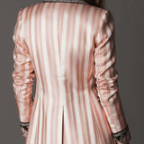 Cassandra | Bohemian Satin-Striped Tailored Blazer