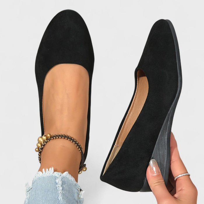 Eliza | Comfortable Ballet Flats with Raised Heel