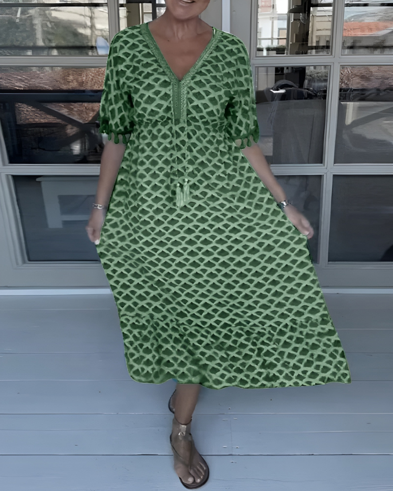 Meg | Wave Print Dress