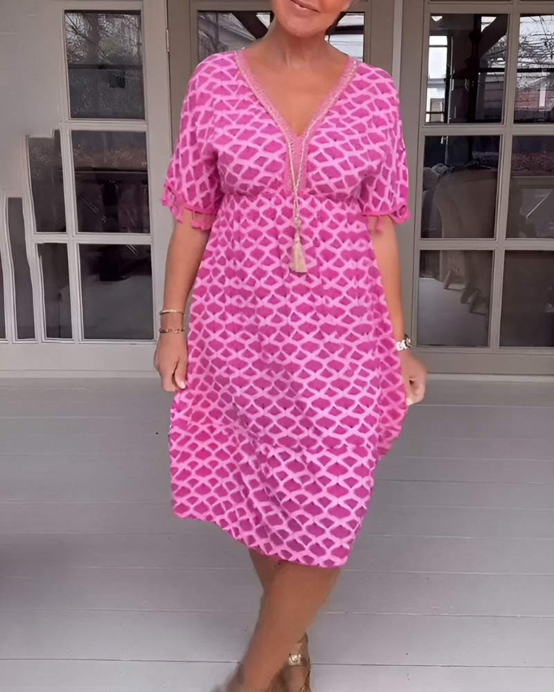 Meg | Wave Print Dress