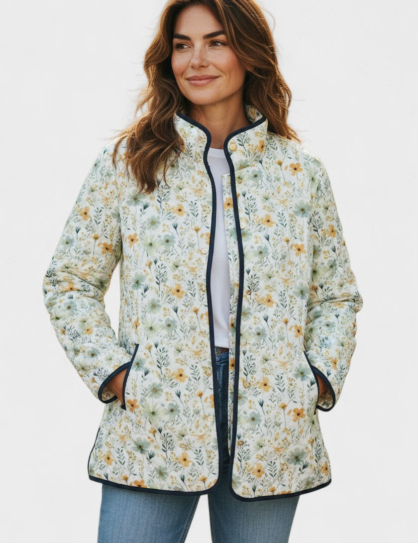 Alma | Cream Floral Jacket