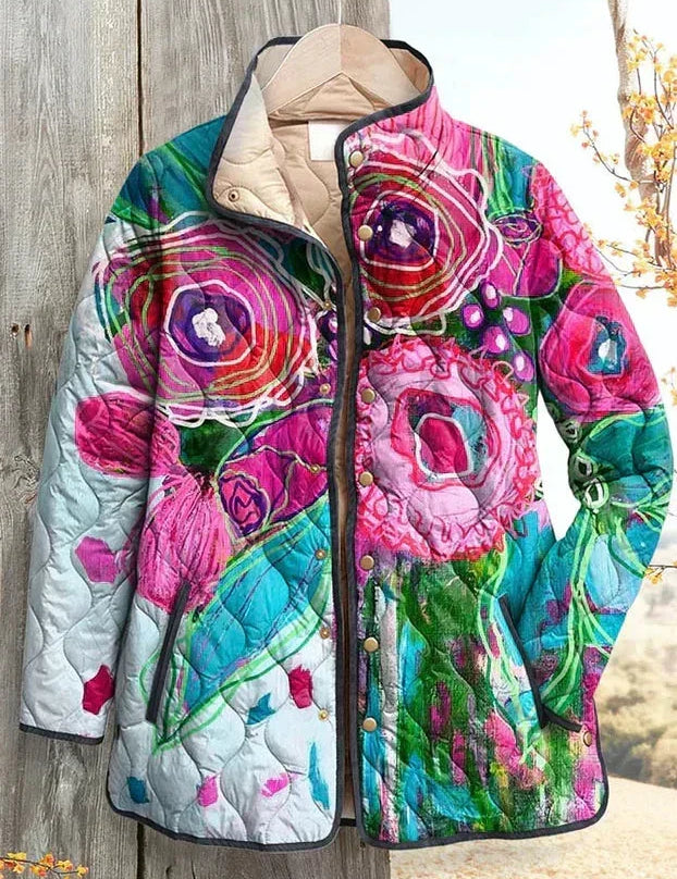 Arabella | Bold Large Rose Print Jacket